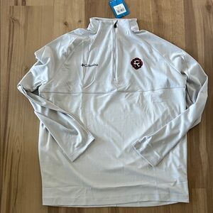 Columbia New England Revolution  Gray 1/4 Zip Performance Pullover size XL NWT!